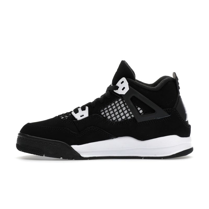 Кроссовки Air Jordan 4 Retro PS White Thunder Kids черные FV4537-001