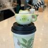 Chinese Style Milk Tea Lid Accessories Traditional Ceramic Cat Ear Pot Home Decor