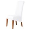 High Back Solid Color Chair Cover XL Size High Elasticity Smooth Fabric Chair Covers for Dining Room Kitchen Stretch Home Decor