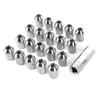 20Pcs Wheel Tuner Lug Nuts WSocket M12x1.25 Thread Pitch Universal Stainless Steel