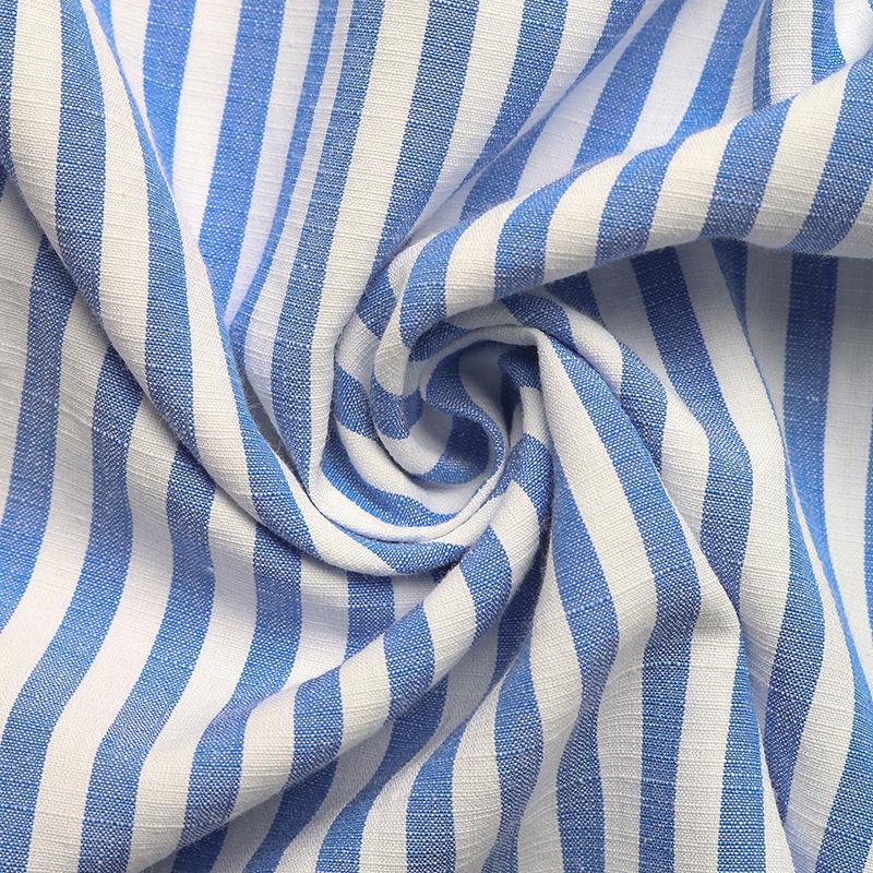 Skirt With Fungus SummerEuropean And American Women Wear Vertical Striped Shirt Dresses
