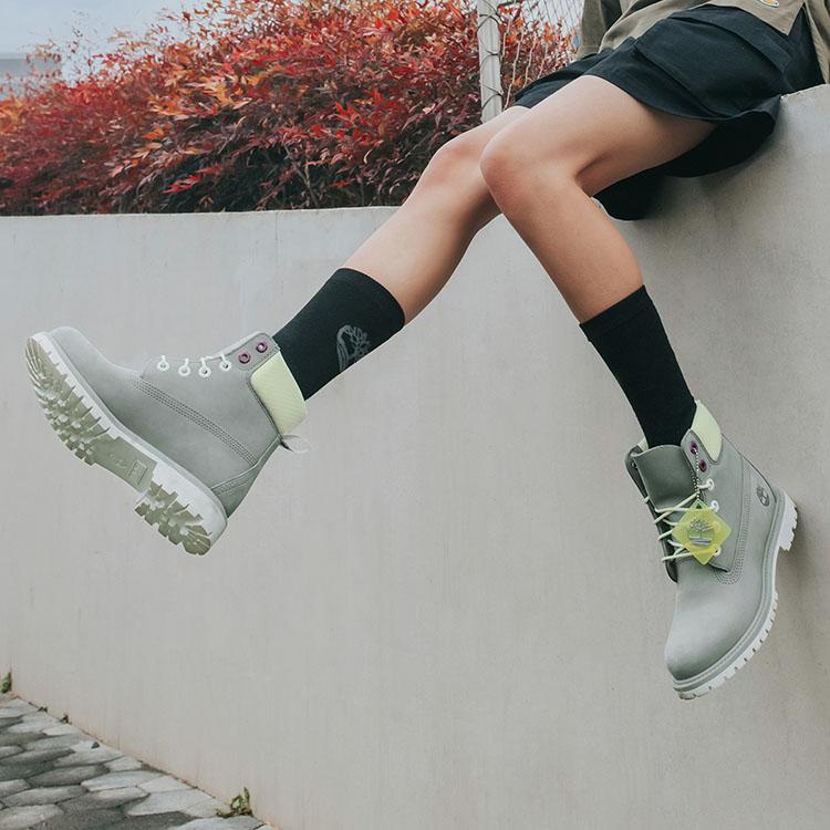 Timberland 6 Inch Outdoor Casual Short Martin Boots Wide Version Women Boots Gray A2HWUW