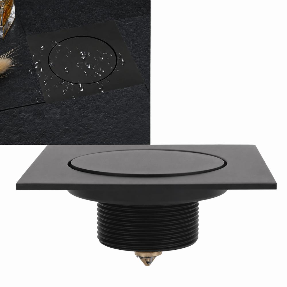 Push Down Mechanism Drain Strainer Square Floor Drain Easy Install Floor Drain Strainer Toilet