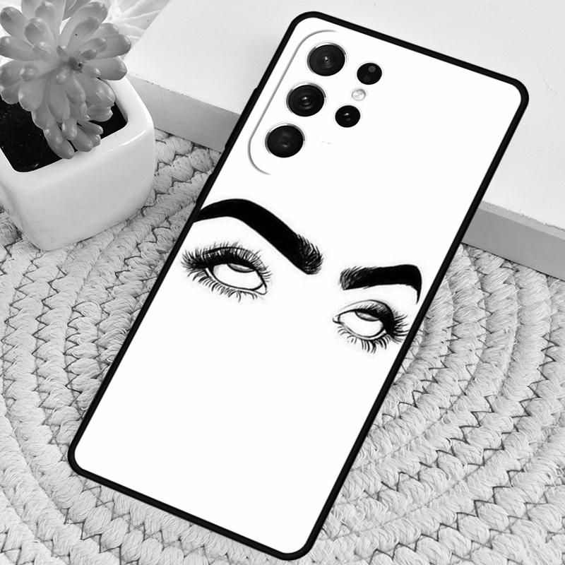Эстетичный чехол для телефона с изображением глаз и ресниц для Samsung Galaxy note 10 pro S26 Ultra S23 S24 FE S25 S21 S22 PLUS ударопрочный