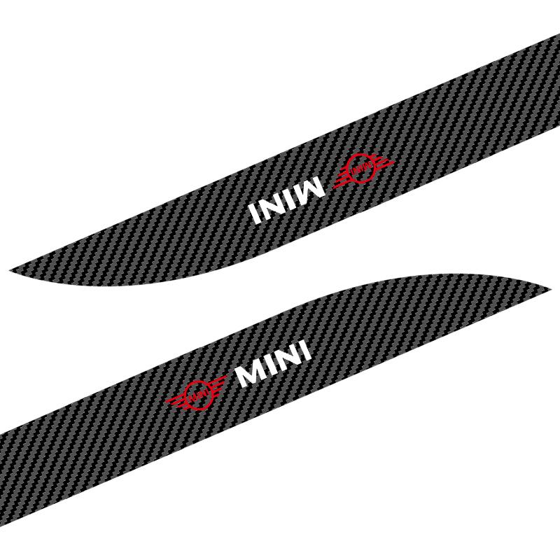 2 шт. Углеродная наклейка на порог боковой юбки двери автомобиля Защита от царапин Наклейка для рестайлинга Для BMW Mini Cooper F54 F55 F56 R56 R60 SONE Roadster Clubman Coupe