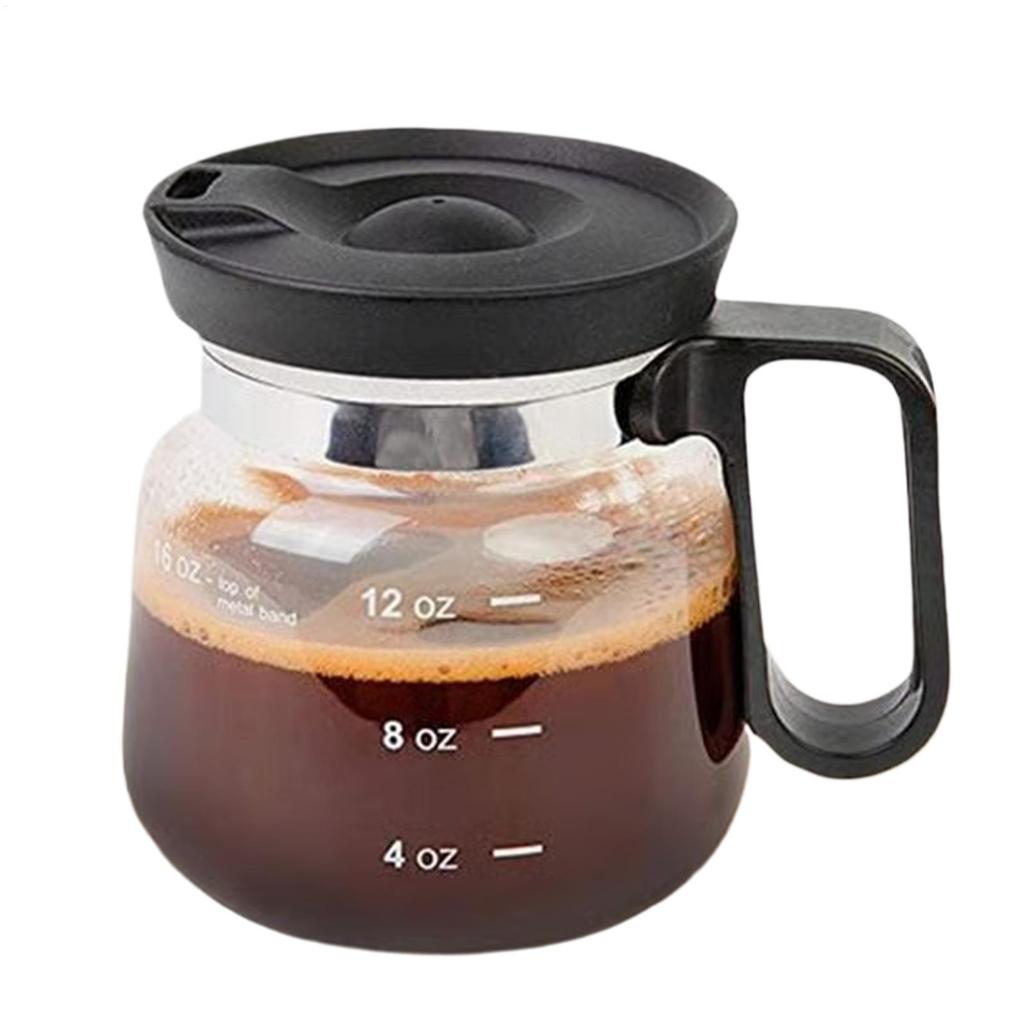 Clear Coffee Mug 16oz Travel Coffee Mug Water Cup Pot Drinking Cups with Lid for Hot Cold Beverage Milk Latte Cappuccino Water