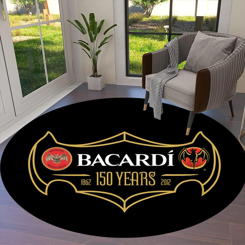 Bacardi 150 Years Round Area Rug,Carpet Rug for Living Room Bedroom Sofa Playroom Decor,Non-slip Floor Mat30