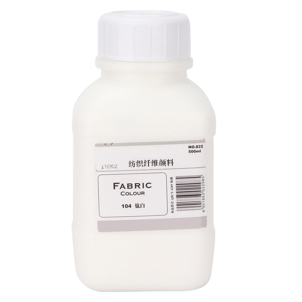 Textile Pigments 500ml Fabric Paint for Painting Wall Shoes TShirts HandMade DIY(White 104)