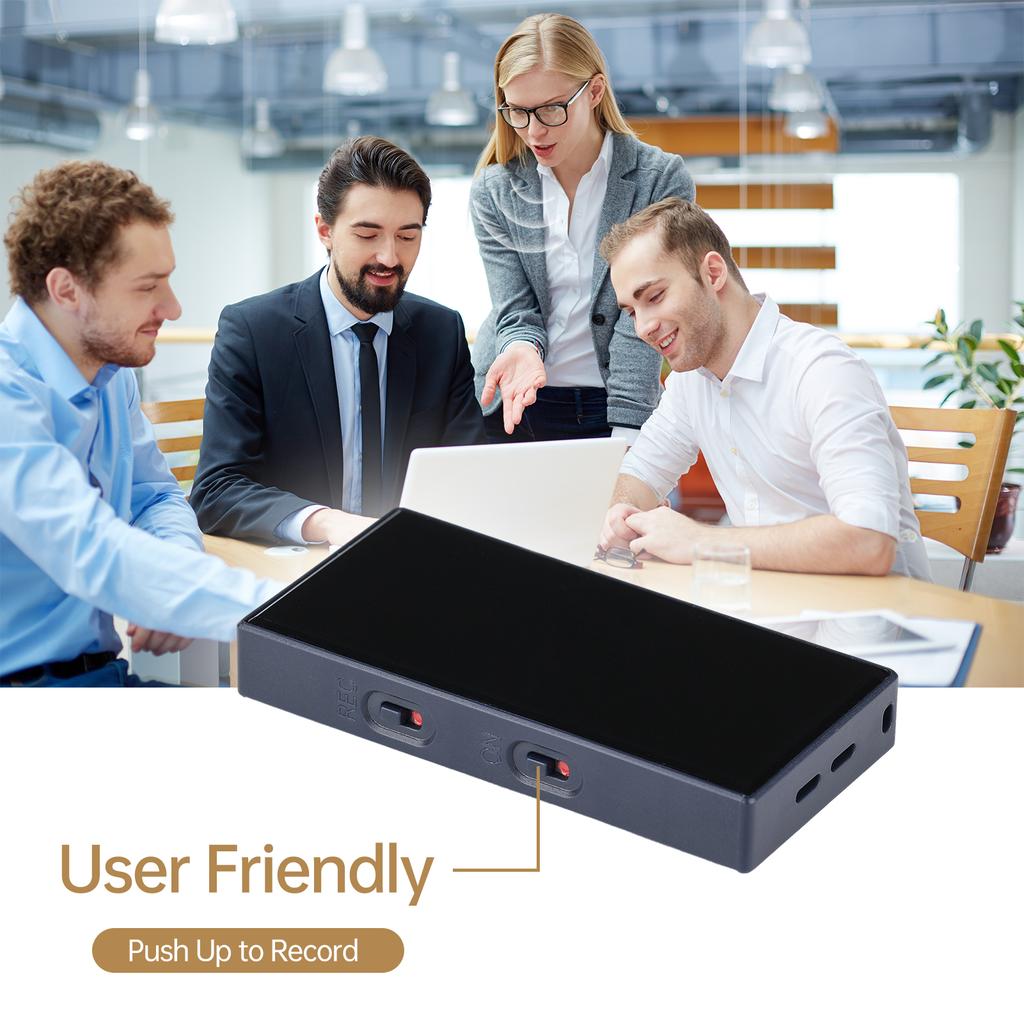 Цифровой диктофон, 16 ГБ, голосовая активация или запись с воспроизведением, MP3-плеер, 72 часа