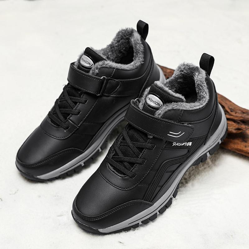 MCTIN Couple Sneakers Winter Plush Platform Warm Shoes for Women Casual Anti Slip Walking Shoes Men