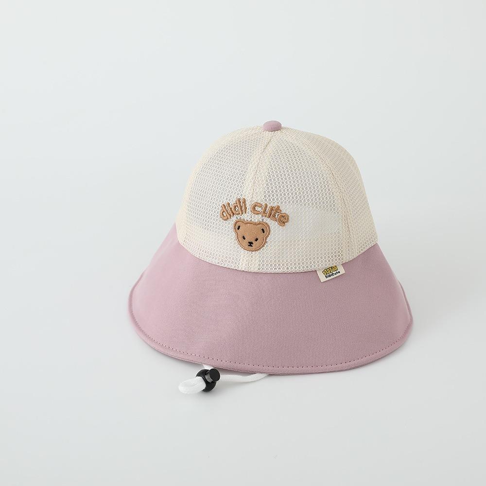 Breathable Children Fisherman Cap Summer Outdoor Sun Hat Cute Baby Bear Bucket Cap Boys Girls