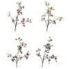 Faux Berry Stems Realistic Red/Blue/Purple Berries Branches Artificial Fruits Picks for DIY Flower Arrangement Wedding Home Decor