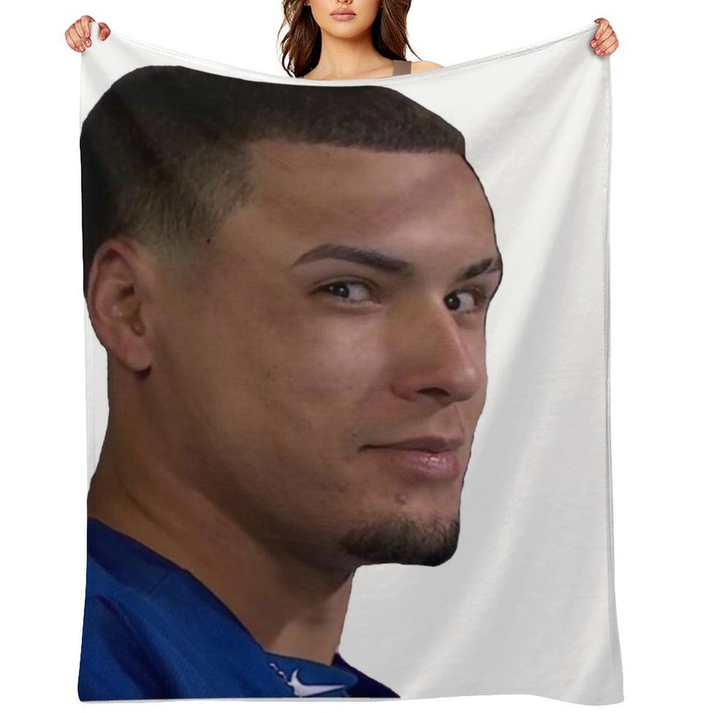 Javy Baez Eyes Throw Blanket Hairys Flannel Hairy Single Blankets