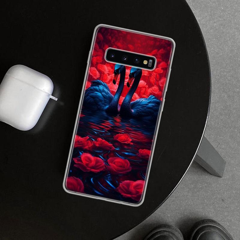 Черный лебедь Благородный Чехол-крышка для телефона для Samsung Galaxy S26 S25 Edge S24 S23 Ultra S22 Plus S21 FE S20 + Художественный Индивидуальный Fundas Gala