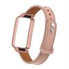 Металлический корпус + кожаный ремешок 2-в-1 двойной гвоздь на небольшую талию, ремешок из натуральной кожи для Xiaomi Smart Band 7 Pro, модный сменный ремешок для часов для леди и джентльмена