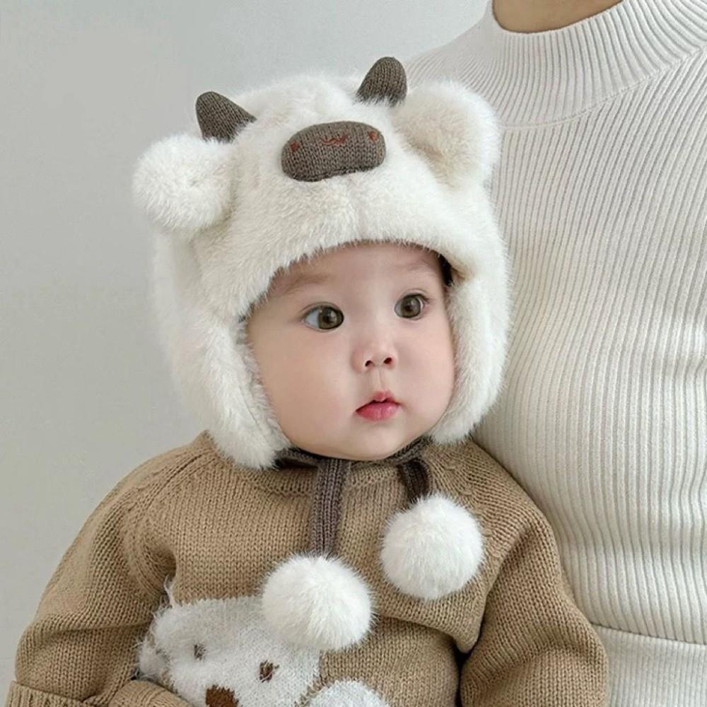 Plush Winter Baby Hat Cartoon Animal Kids Earflap Bonnet Hat Fashion Beanie Cap for Children