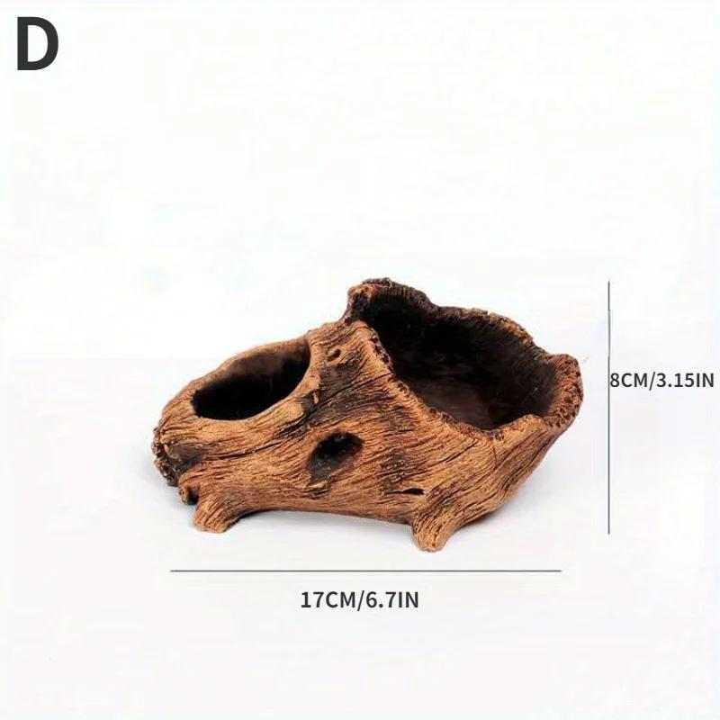 1шт креативный ретро цементный имитация пня дерева корень резьба по дереву суккулент цветочный горшок