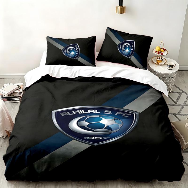 Al Hilal Riyadh 3pc set Perfect for bedroom use Comfortable bedding set includes a duvet cover and two pillowcases Ideal birthday or Christmas gift