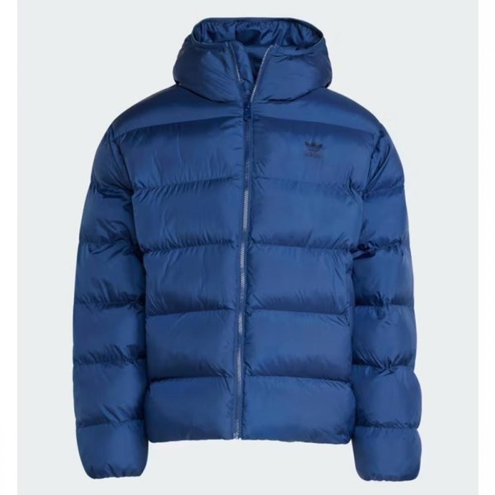 Унисекс однотонная стеганая куртка с капюшоном Iy3397