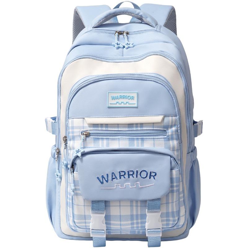 Warrior High-Quality Backpack Lightweight Simple Fresh Fashion Waterproof Nylon Backpack Women Backpack Blue IA620B06043BLHL1