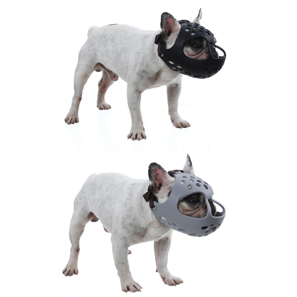 Dog Muzzle for Short Snout Dogs Breathable Holes Biting Chewing