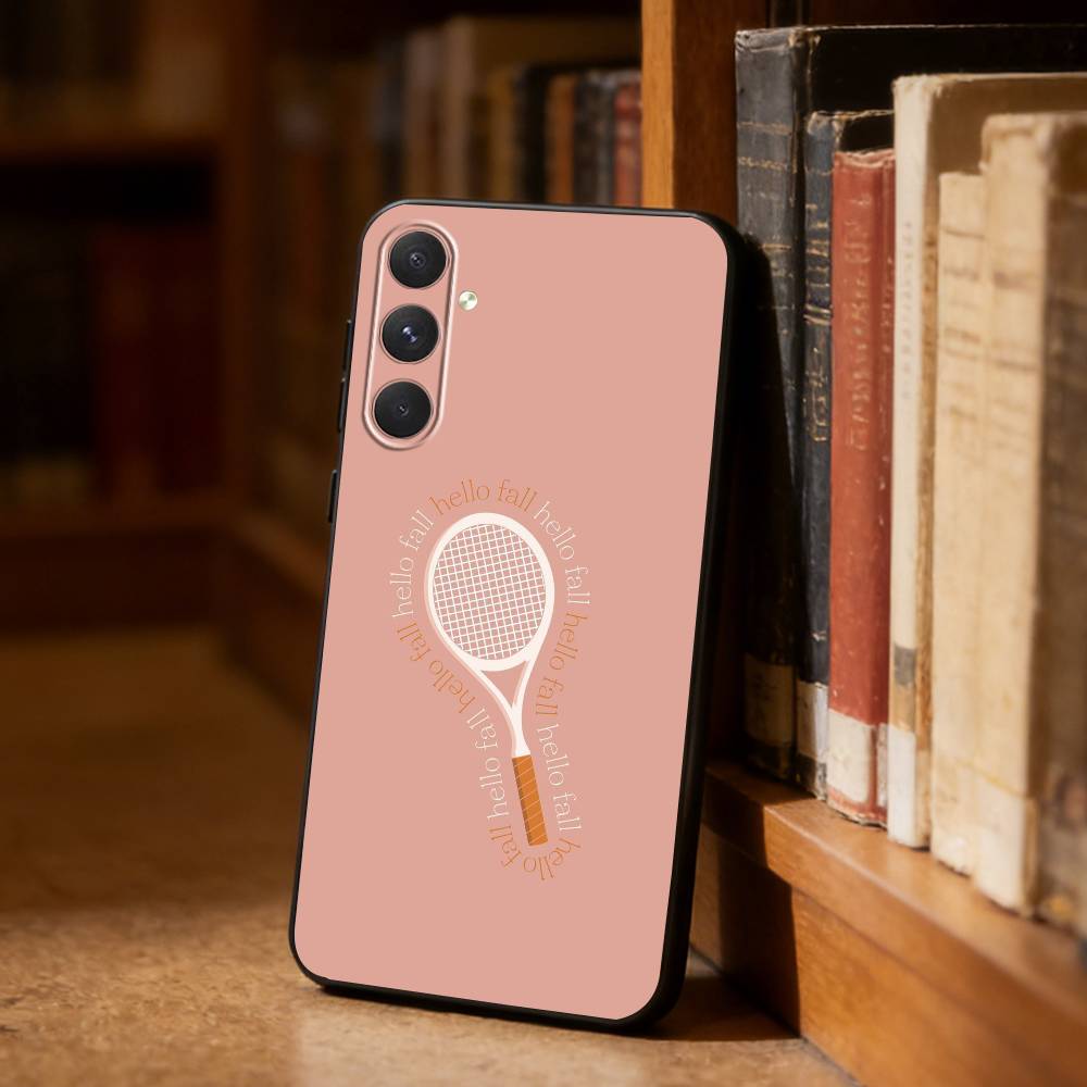 Чехол для телефона с принтом "Теннис" для Samsung S26, S25, S24, S23, S22, S21, Plus, Fe, Lite, Другие, Черный