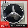 Горячая автомобильная наклейка для Mercedes Benz A B C E S R SL ML GL GLA GLK-Класса Передняя решетка Зеркало Эмблема Черно-серебристая Новейший 3D-стиль