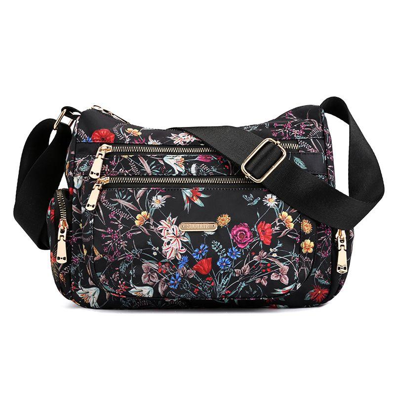 Casual Canvas Shoulder Bag, Printed Fabric Bag, Crossbody Bag, Fashionable Waterproof Nylon Bag, Travel Women's Bag
