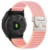 Nylon Watch Band for Garmin Fenix 7 Pro/7/6 Pro QuickFit 22mm Parachute Buckle Woven Wrist Strap with Stainless Steel Connector