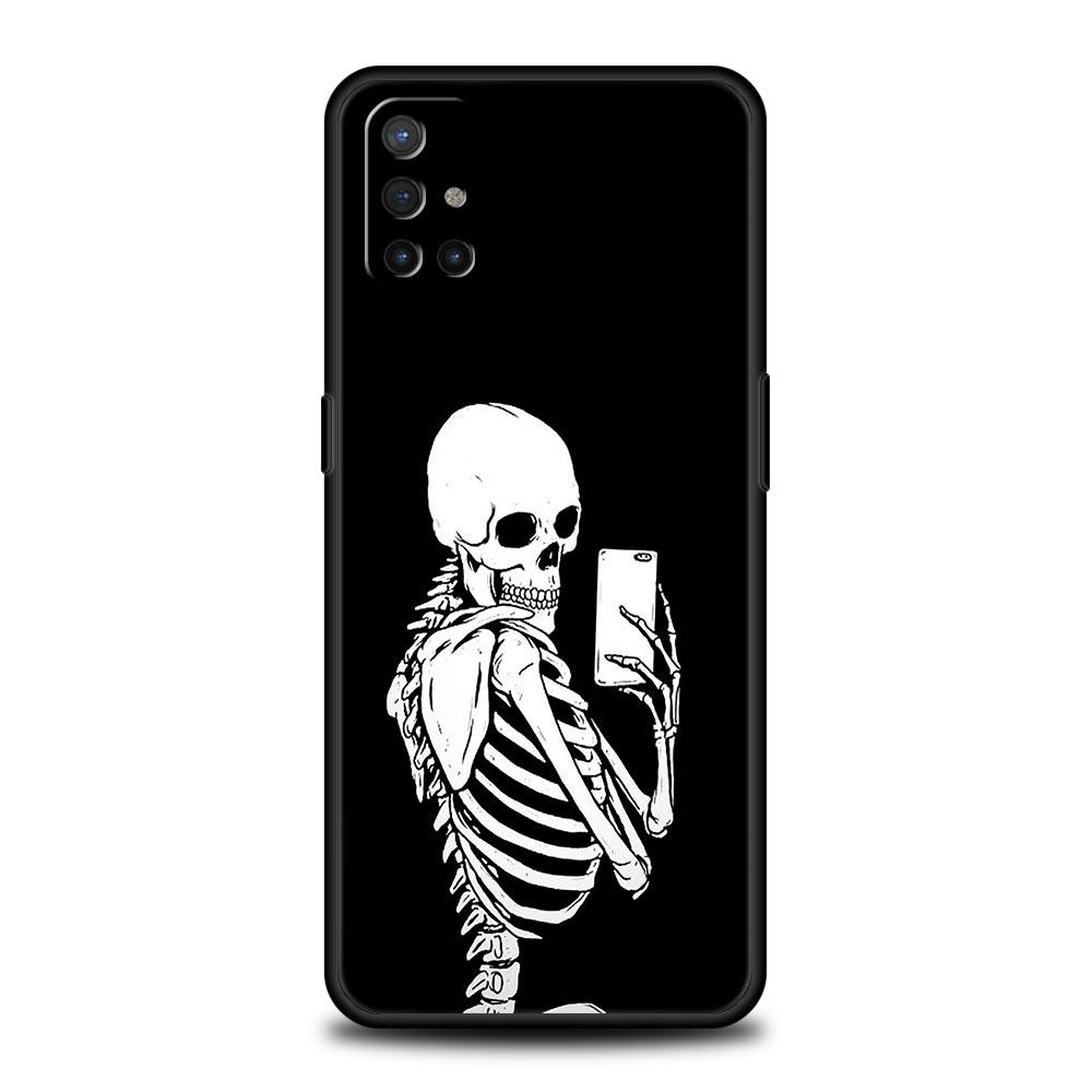 Чехол для телефона для OnePlus 12 11 10 9 Pro 9T 12R 10R 9R 9RT 10T 8T 8 7 6T 7T Nord 2T CE 2 5G N200 N10 N100 Мягкий чехол Смешной скелет