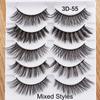 Professional Natural Long Handmade Flare Thick Cross 3D Faux Mink Hair Wispy Fluffy False Eyelashes