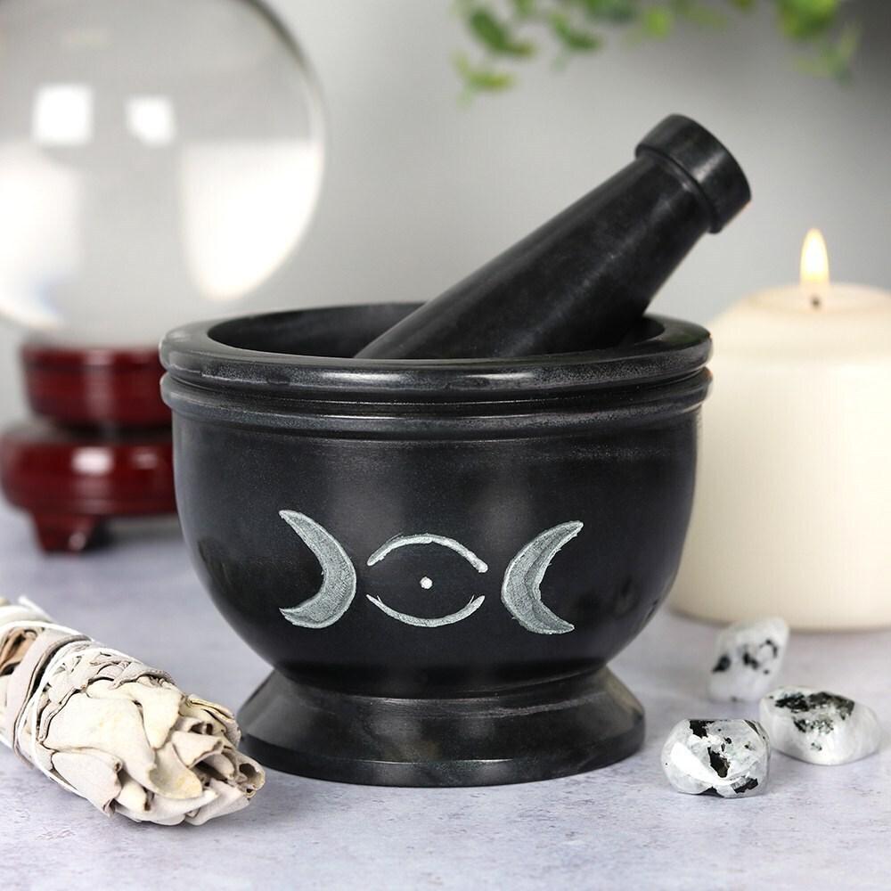 Something Different Triple Moon Soap Stone Pestle And Mortar