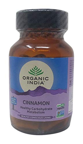 Капсулы с корицей Organic India, 60 штук в бутылке