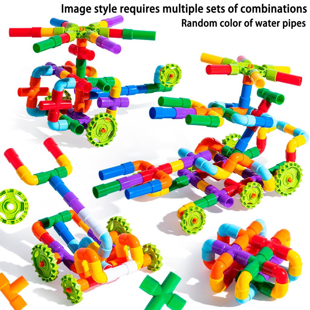 Children'S Water Pipe Splicing Block Large Particle Toy Puzzle Assembly Puzzle 3 To 6 Year Old Boys and Girls Baby