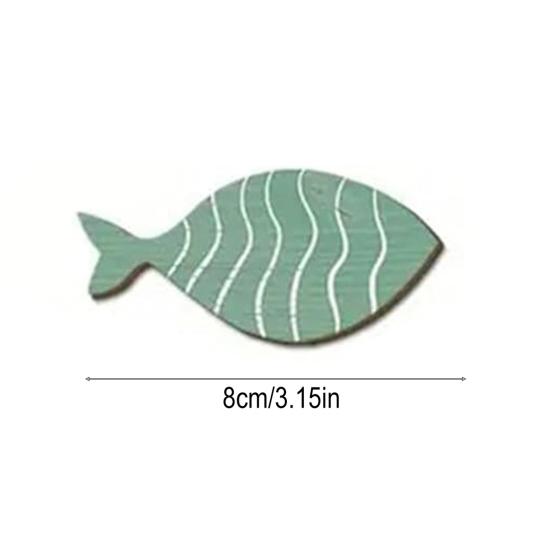 Yousheng 20/40 шт./набор Деревянные полые рыбы Настенное украшение Морская прибрежная тематика Рыбы Подвесное украшение Косяк рыб Пляжный Дом у озера Ванная комната