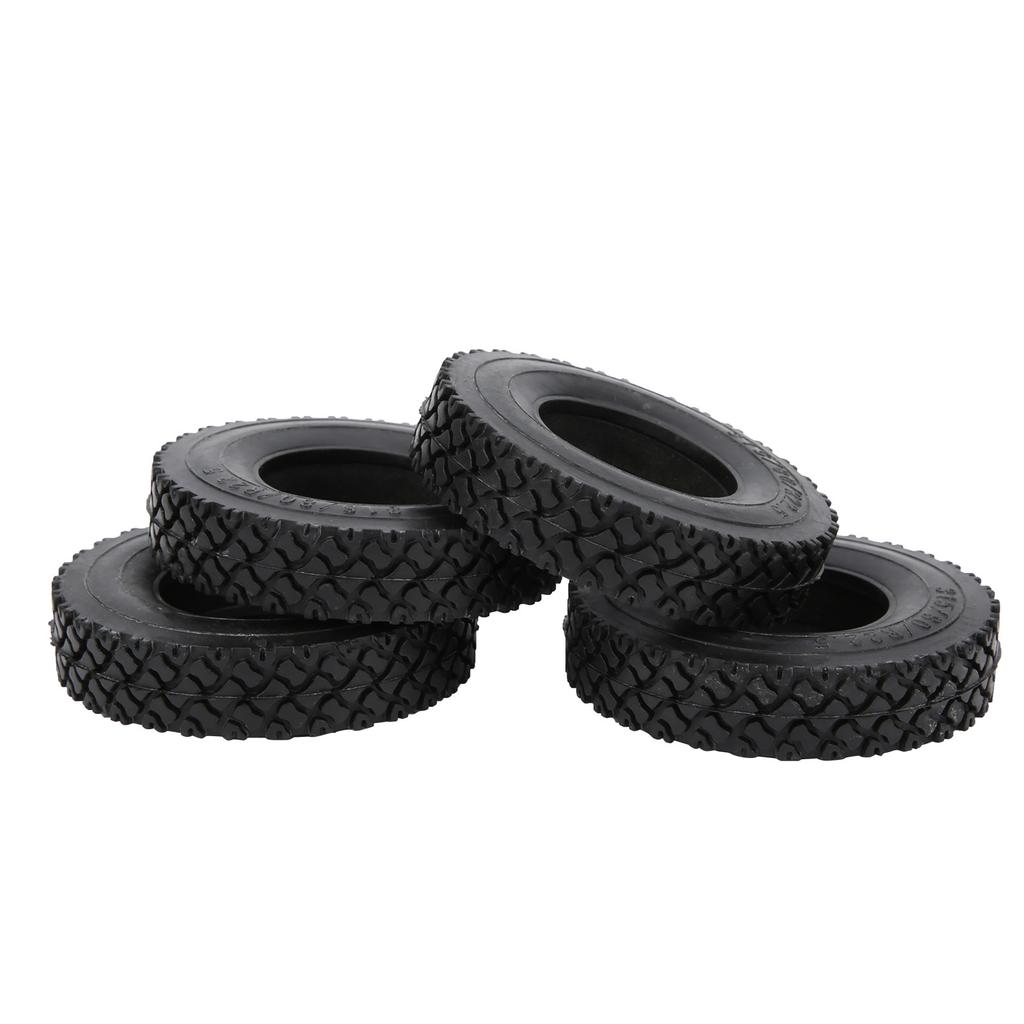 4Pcs 20mm Width Shoe Sole Pattern Tyre for Tamiya Tractor Truck 1 14 RC Car Black