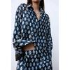 Spring New Women's Clothing Lapel Print Shirt 2329654 Geometric Pattern Printed Pants 2336655