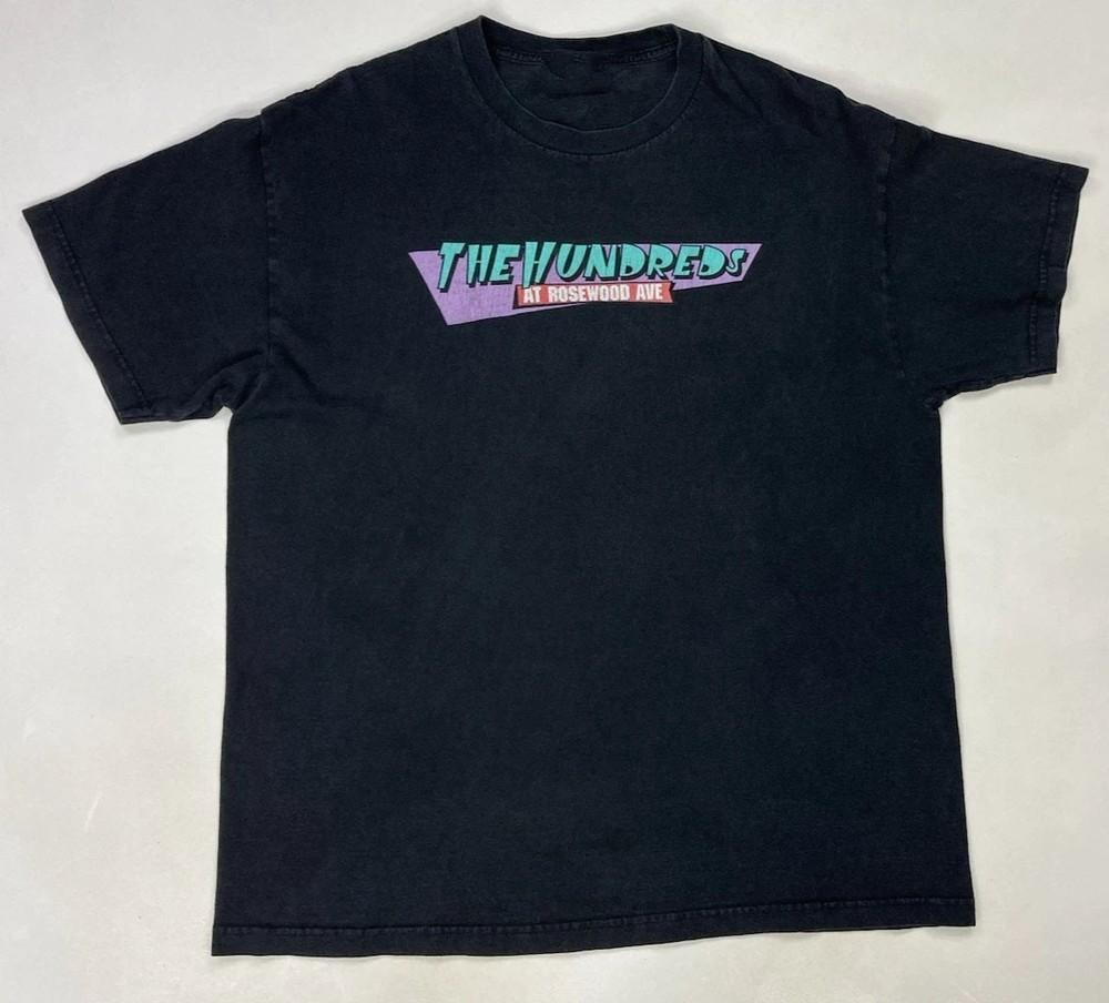 The Hundreds At Rosewood Ave Графический логотип Мужская черная футболка унисекс с коротким рукавом