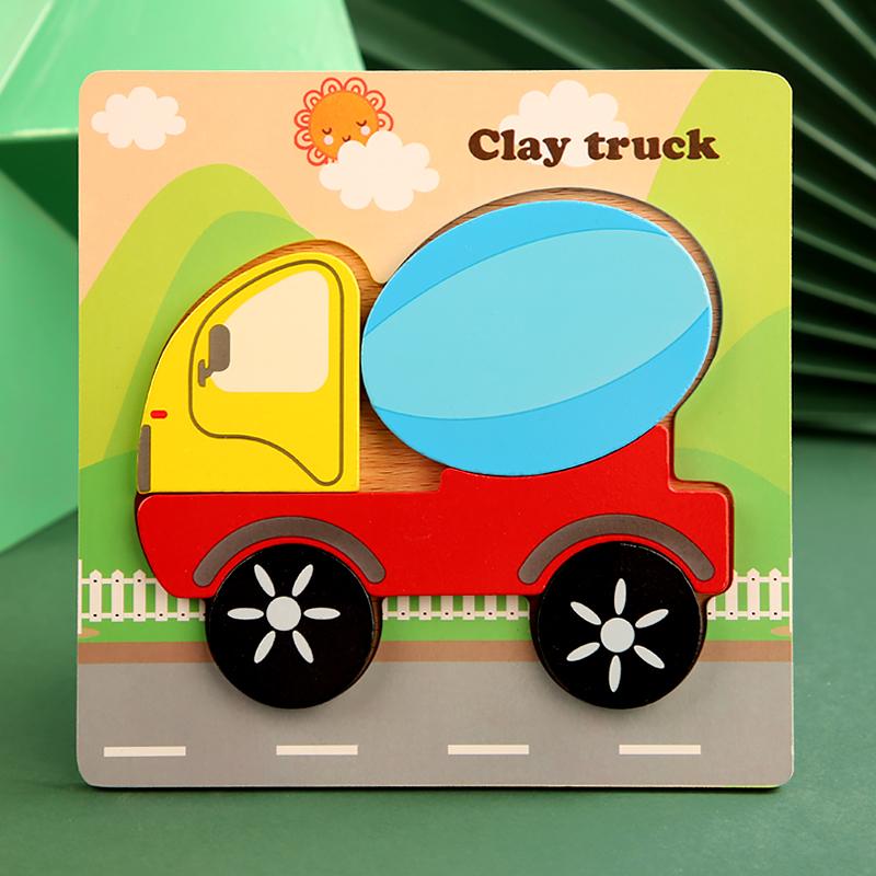 Высококачественные 3D деревянные пазлы, обучающие мультяшные животные, раннее обучение, познание, интеллект, игра-головоломка для детей, игрушки