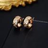 Luxury Gold-Plated Zircon Honeycomb Ear Cuffs: Unique Design Circle Earrings
