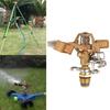 Прочный латунный садовый дождеватель с автоматическим вращением на 360 градусов и настраиваемыми схемами распыления для ландшафтного сада