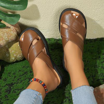 Внешняя торговля мода сумка голова крутые тапочки верхняя одежда высокое чувство лето новые полутапочки плоская подошва крутые тапочки дети