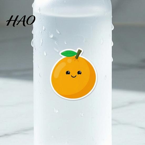 Creative Collage Materials for Students 50PCS Cartoon Orange Theme Stickers, Healing Style Waterproof Vinyl Cute Themed Gift Decorations Decals,