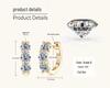 Luxury Moissanite Korean Retro Sterling Silver Ear Hoop Clip Earrings