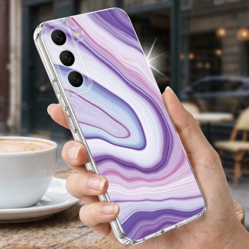 Чехол с акварельным мраморным принтом для Samsung A57 S26 Ultra A37 A17 A56 A36 A26 A16 A55 A35 A25 A15 A54 5G S21 FE S22 S23 S24 S25 Plus Прозрачный мягкий чехол из ТПУ