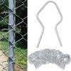 100Pieces Multipurpose 11 Gauge Metal Chain Link Fence Tie Twists Accessory for Sturdy Farm and Garden Daily Casual Use