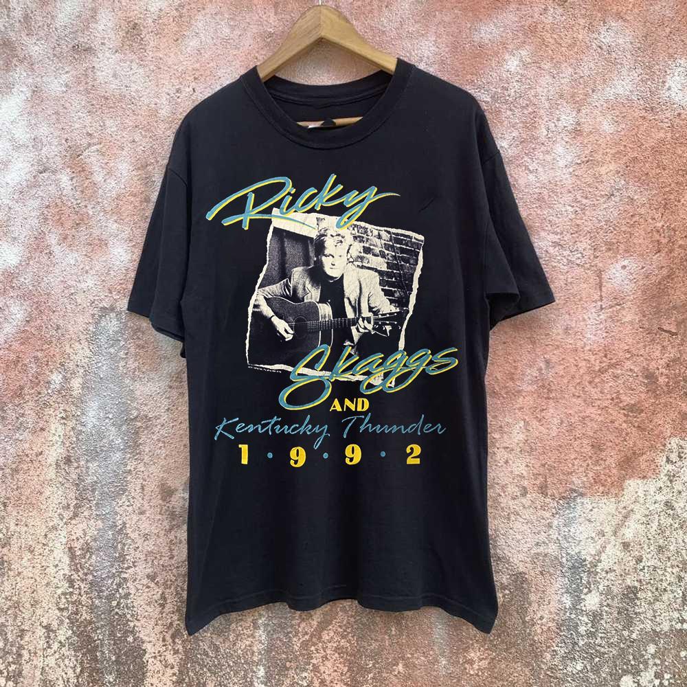 Футболка Ricky Skaggs and the Kentucky Thunder 1996, полный размер S-5XL, унисекс