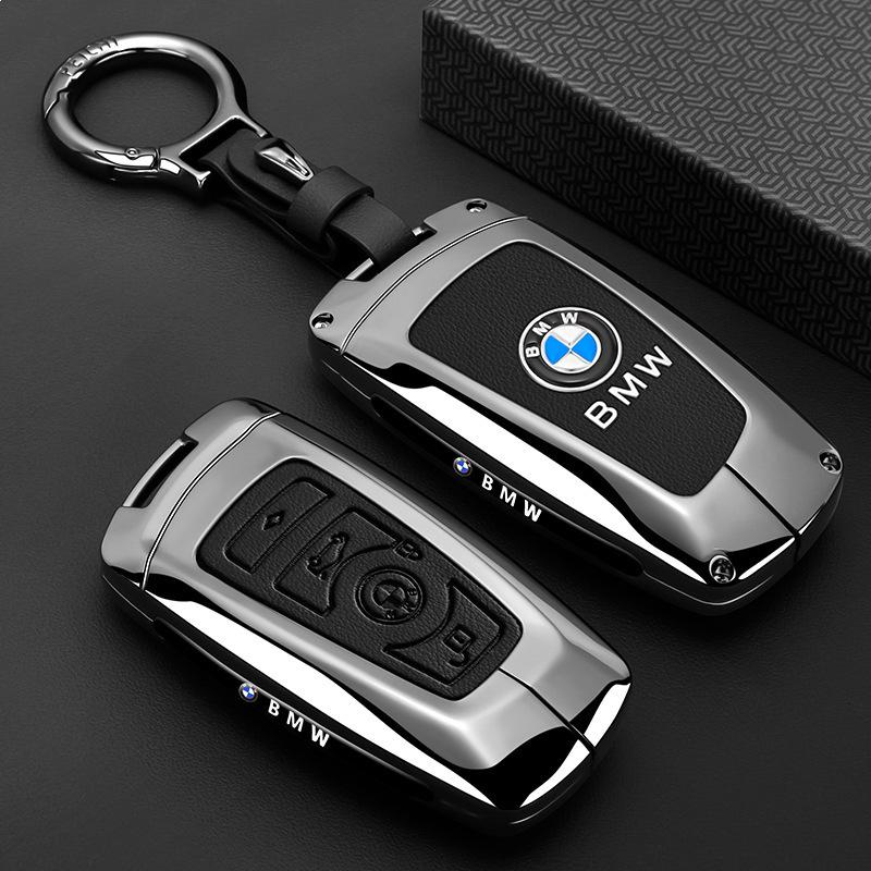 Совместимый чехол для ключа для серии BMW: 5 (530), 3 (325л), X1, X3, X4, X5, X6, iX3, Новая 7, i3 - Чехол-пряжка для мужчин