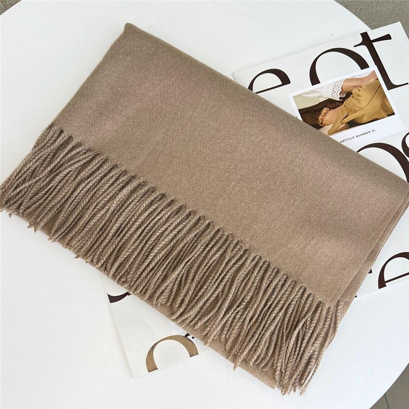 200*70 см Высококачественный однотонный искусственный кашемировый шарф Осень-зима с принтом Теплая шаль для женщин Подарок