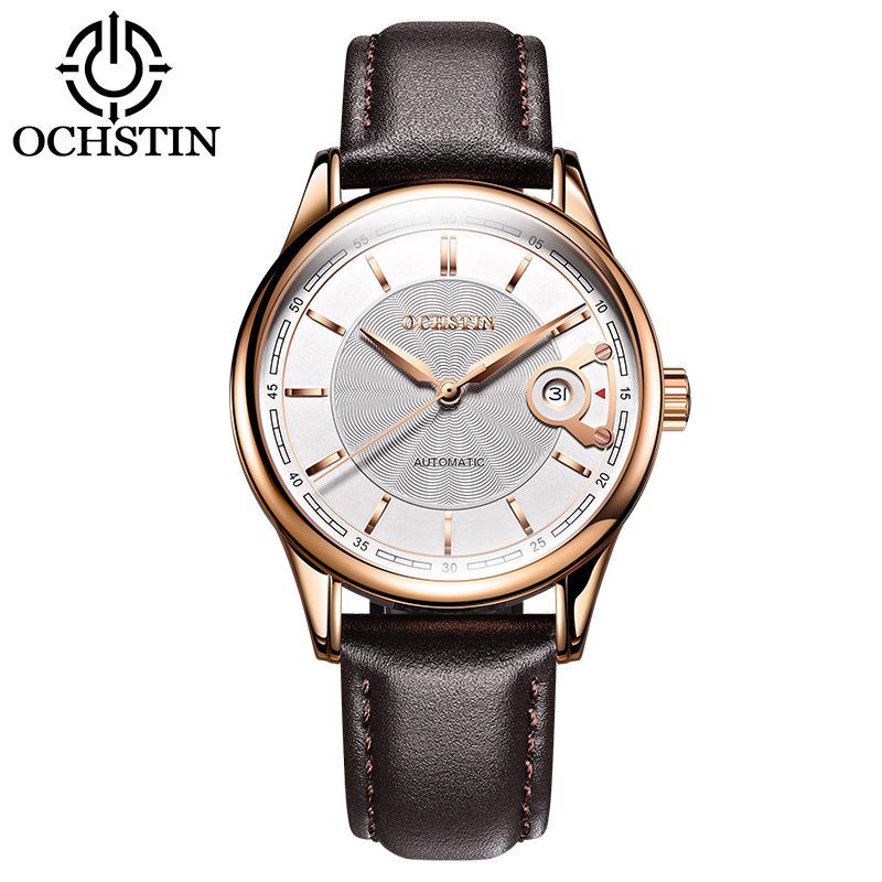 Новые мужские механические кожаные часы Swiss Automatic